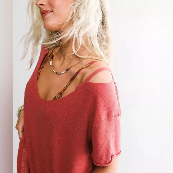 Free People Tops - NWT We the Free (Free People) Linen Blend Over U Top Size XS